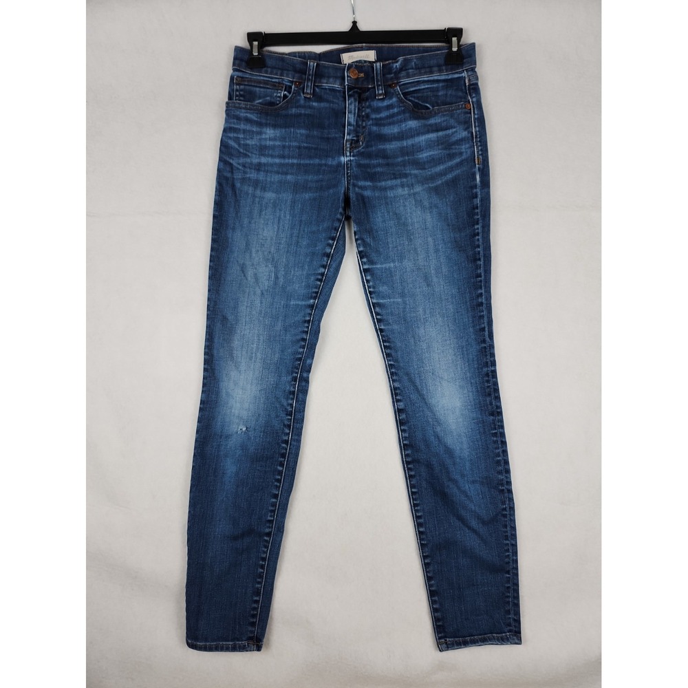 Madewell Denim Jeans Womens Size 29 8 Skinny Distressed Medium Wash Blue Stretch